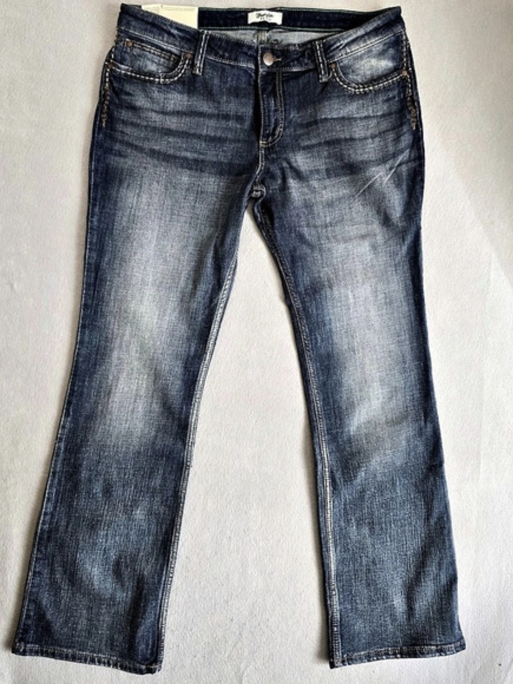 Wrangler Retro Sadie Boot Cut Jeans in Blue Waist 33 NWT Western Cowgirl Boho